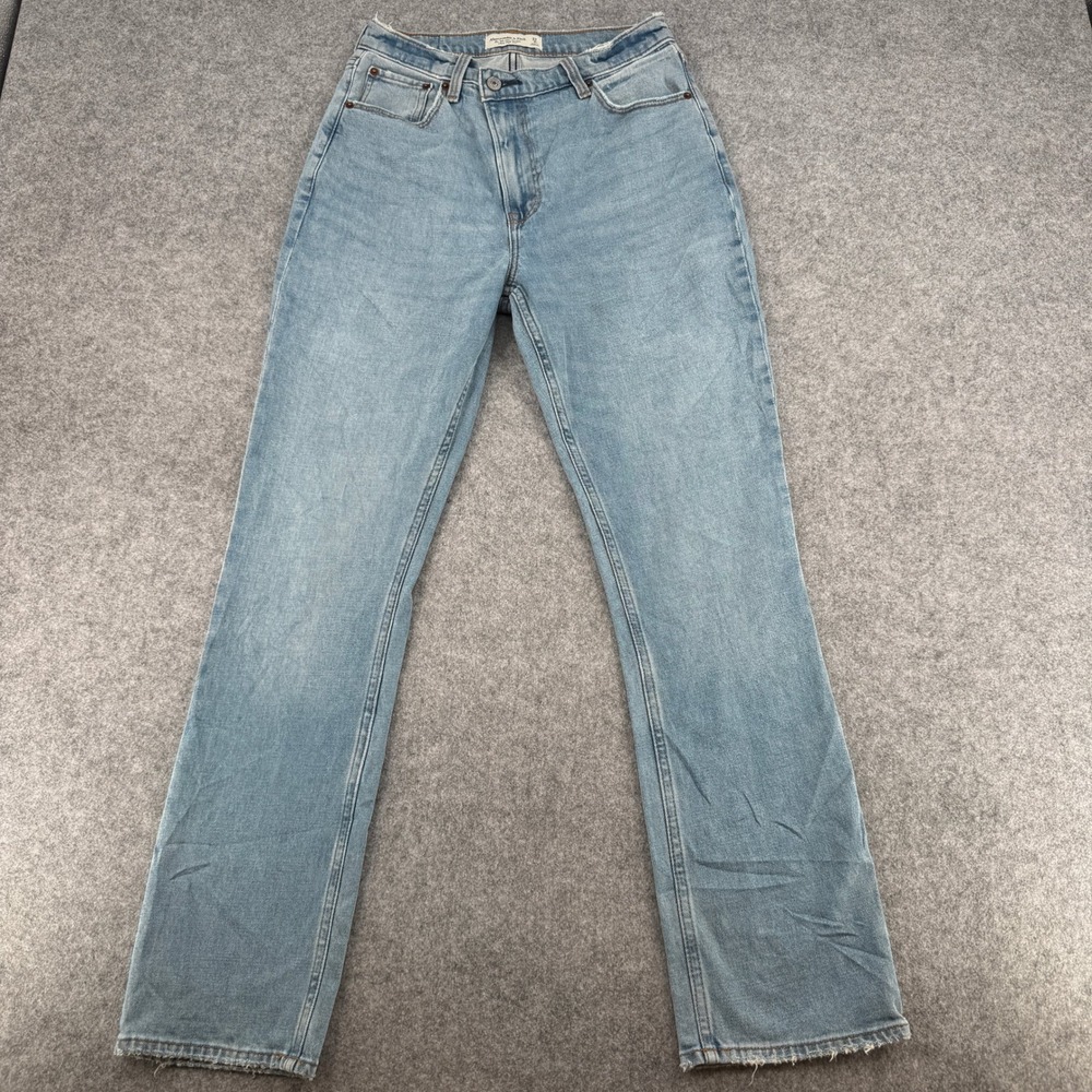Y2K Abercrombie & Fitch Jeans Womens 27/4S The 90s Slim Straight Light Blue EUC